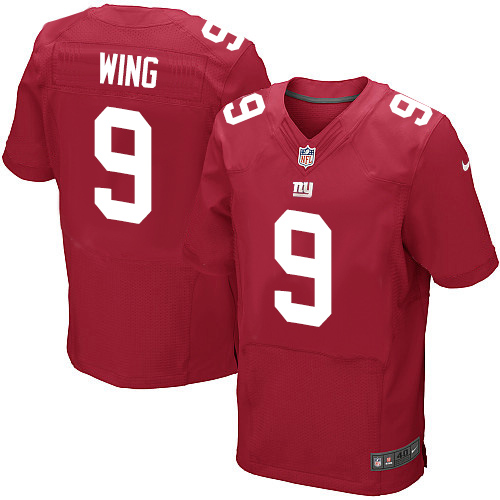 Men's Elite Brad Wing Nike Jersey Red Alternate - #9 NFL New York Giants